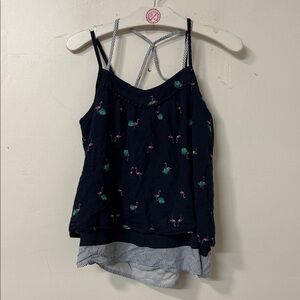 Abercrombie Kids Navy Flamingo Tank Top